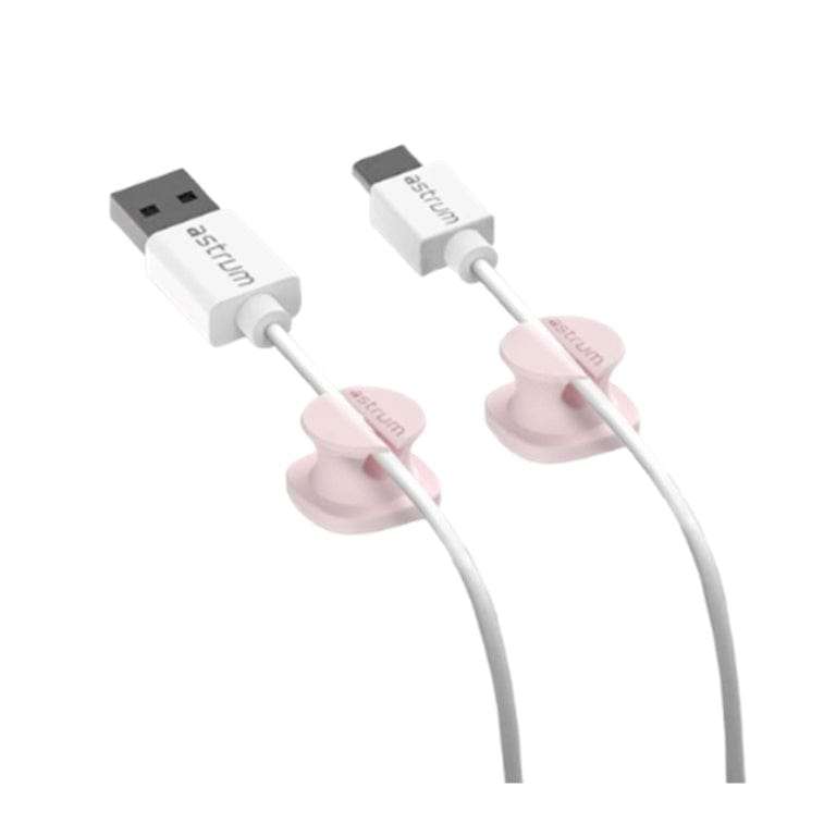 Astrum CO060 Mini Cable Organizer Clips Pink 4-pack A71006-L