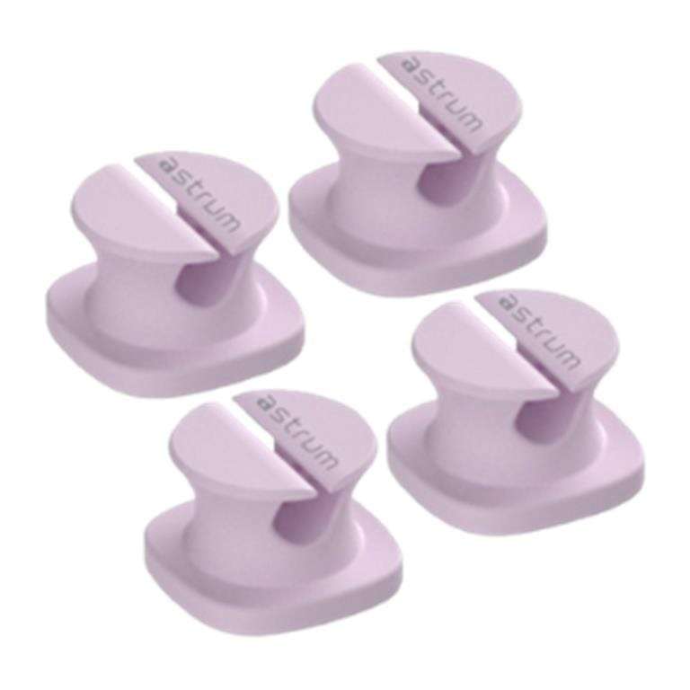 Astrum CO060 Mini Cable Organizer Clips Purple 4-pack A71006-M
