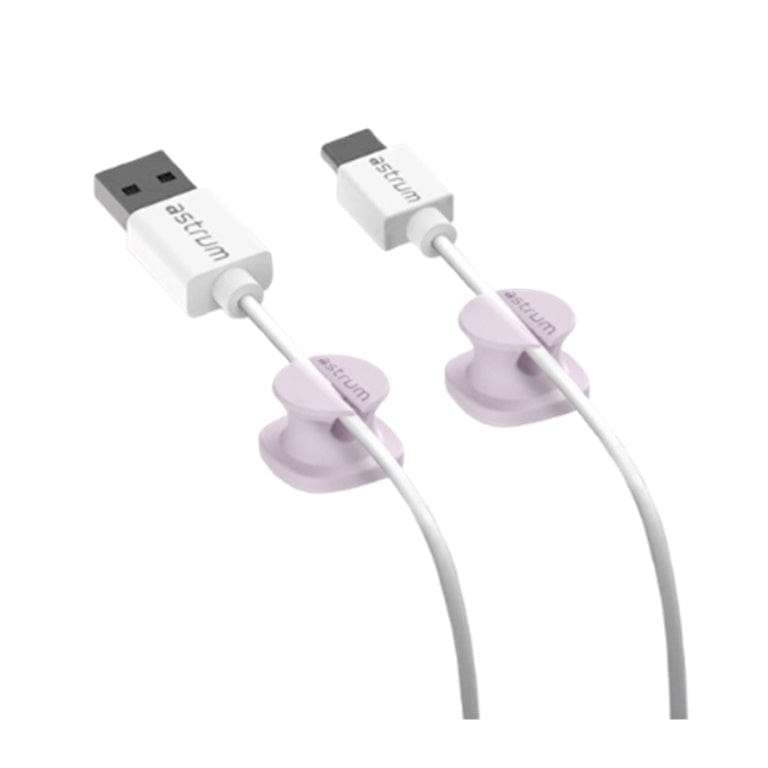 Astrum CO060 Mini Cable Organizer Clips Purple 4-pack A71006-M