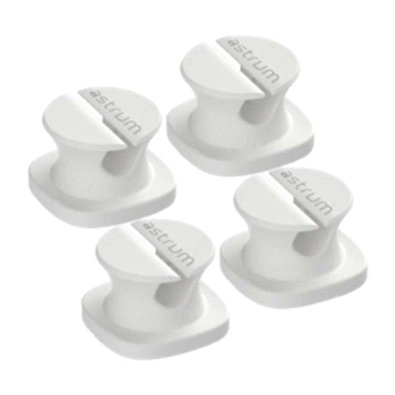 Astrum CO060 Mini Cable Organizer Clips White 4-pack A71006-W