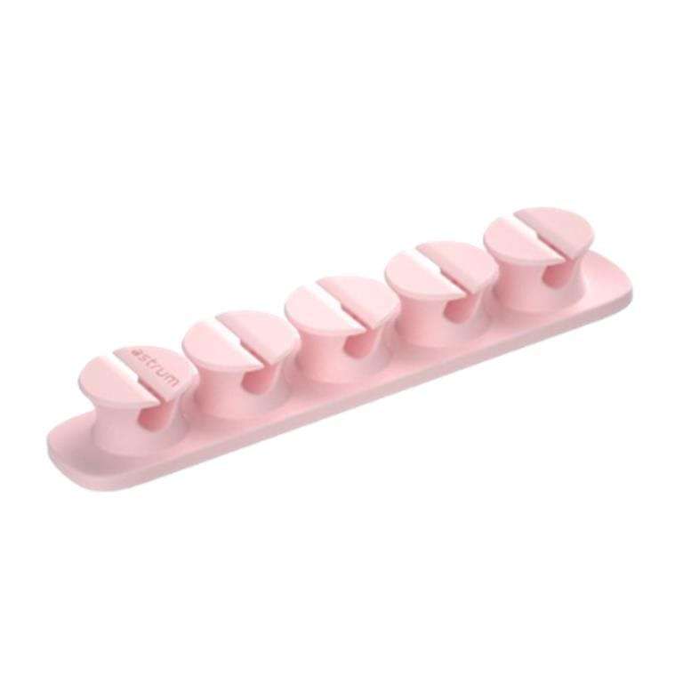 Astrum CO110 5 Bay 4 Storage Compartments Cable Organizer Clips Pink A71011-L