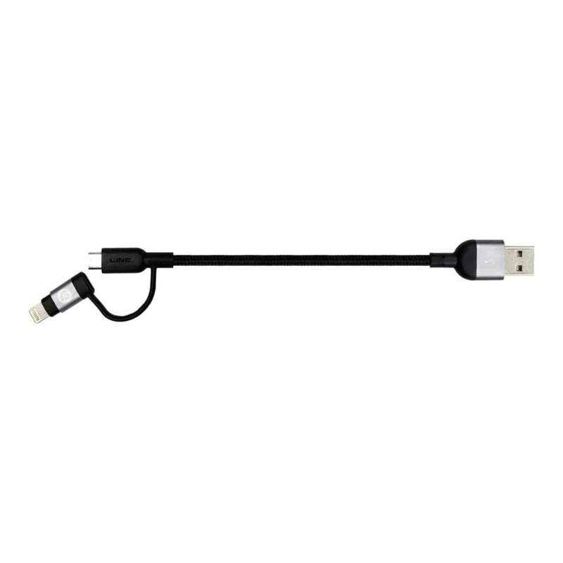 Adam Elements PeAk Duo II 2-in1 USB to Lightning Cable 20cm Grey ACBAD20DMBRPGY