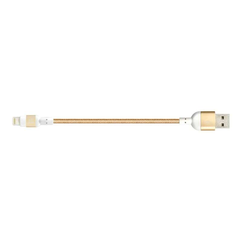 Adam Elements PeAk II Type-A to Lightning Braided Cable 20cm Gold ACBAD20MBFRPGD