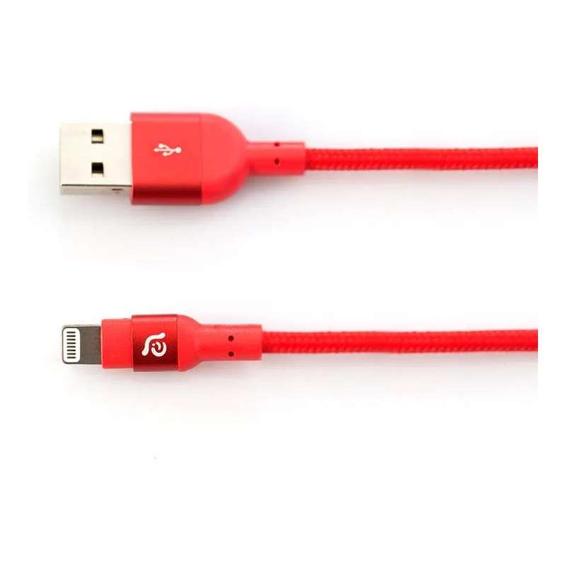 Adam Elements PeAk II Type-A to Lightning Braided Cable 20cm Red ACBAD20MBFRPRD