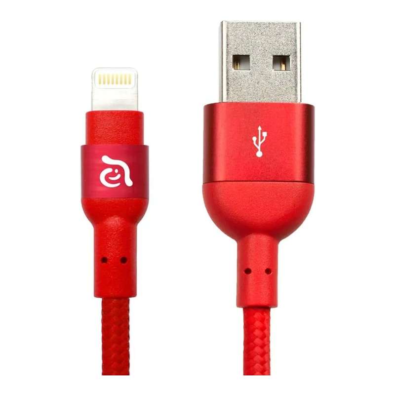 Adam Elements PeAk II Type-A to Lightning Braided Cable 20cm Red ACBAD20MBFRPRD