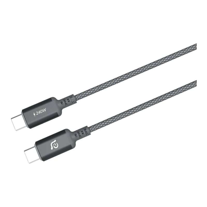 Adam Elements CASA P120 Type-C Male to Male Braided Cable 1.2m Grey ACBADP120GY