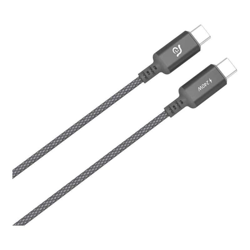 Adam Elements CASA P120 Type-C Male to Male Braided Cable 1.2m Grey ACBADP120GY
