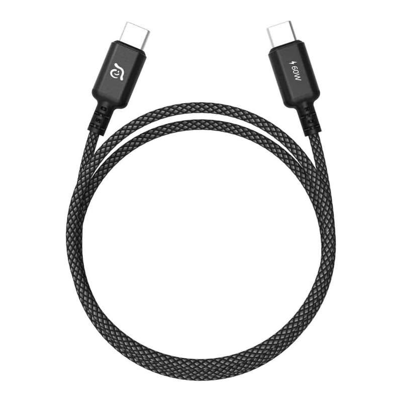 Adam Elements CASA S120 Type-C Male to Male Braided Cable 1.2m Black ACBADS120BK