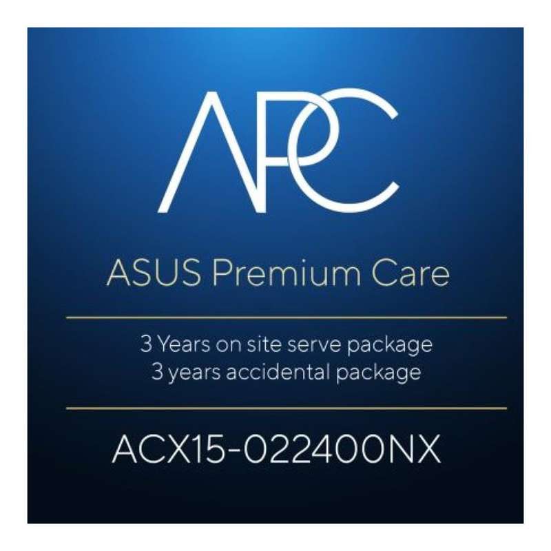 ASUS Premium Care 3-year on-site Service Upgrade and 3-year Accidental Service Package ACX15-0224...
