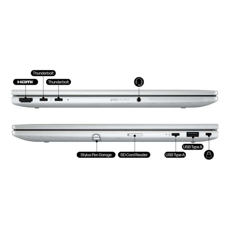 HP EliteBook 8 Flip G1i 13.3-inch WUXGA AI 2-in-1 Laptop - Intel Core Ultra 5 225U 512GB SSD 16GB...