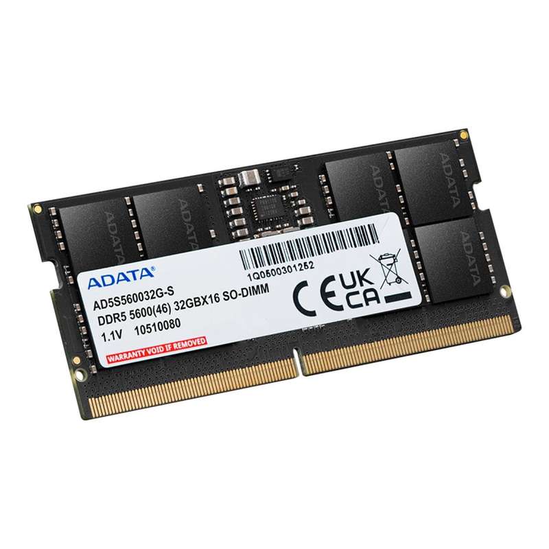 ADATA 16GB 5600MHz DDR5 ECC SO-DIMM Memory Module AD5S560016G-S