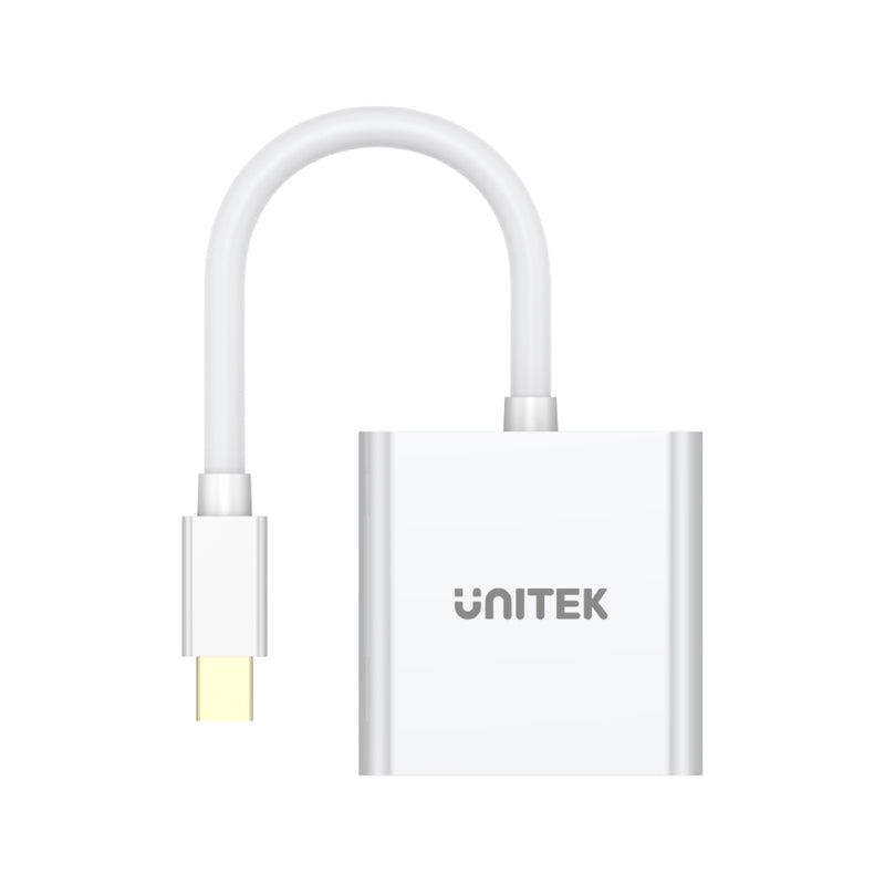 Unitek Mini Display Port To VGA Adapter Cable White ADA-MINIDIS-VGAF-W-U