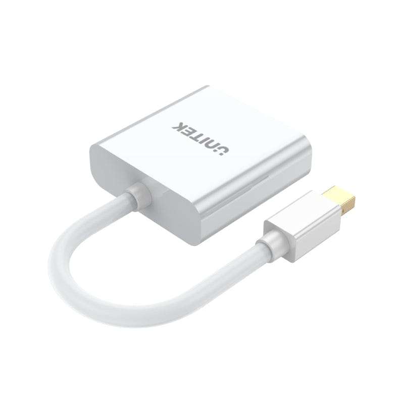 Unitek Mini Display Port To VGA Adapter Cable White ADA-MINIDIS-VGAF-W-U