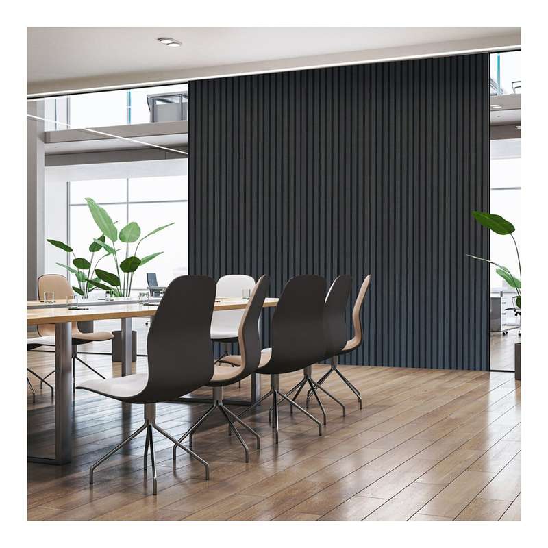 Parrot 600x2400mm Slatted Wall Panel Black Wood AP0624BW