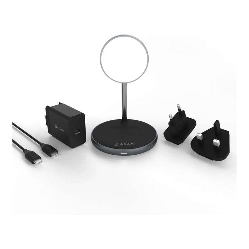 Adam Elements OMNIA M2 2-in-1 MagSafe Wireless Charging Station for iPhone APAADM2BK