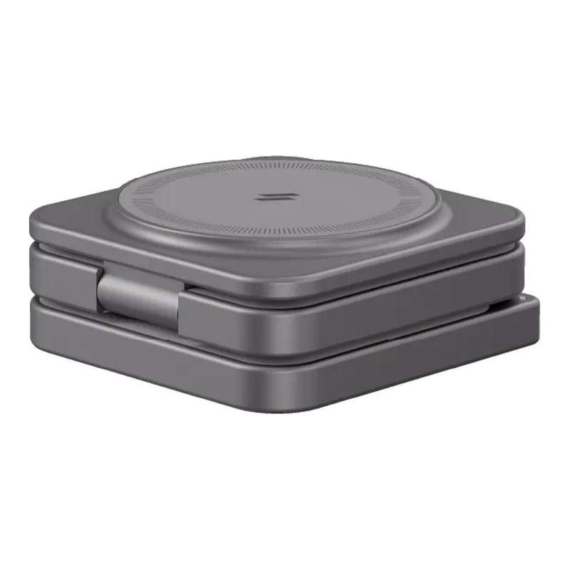 Adam Elements Mag 3 Pro Qi2 3-in-1 Foldable Charging Station Grey APAADMAG3PRGY