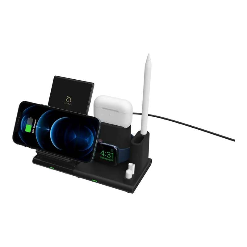 Adam Elements OMNIA Q4 4-in-1 Wireless Charging Station Black APAADQ4OGBK