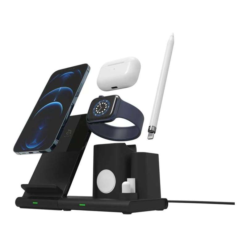 Adam Elements OMNIA Q4 4-in-1 Wireless Charging Station Black APAADQ4OGBK