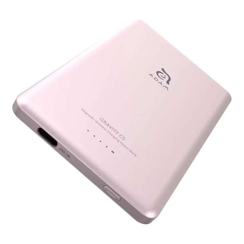 Adam Elements GRAVITY C5 5000mAh Wireless Ultra Slim Power Bank Pink APBADGVC5PK