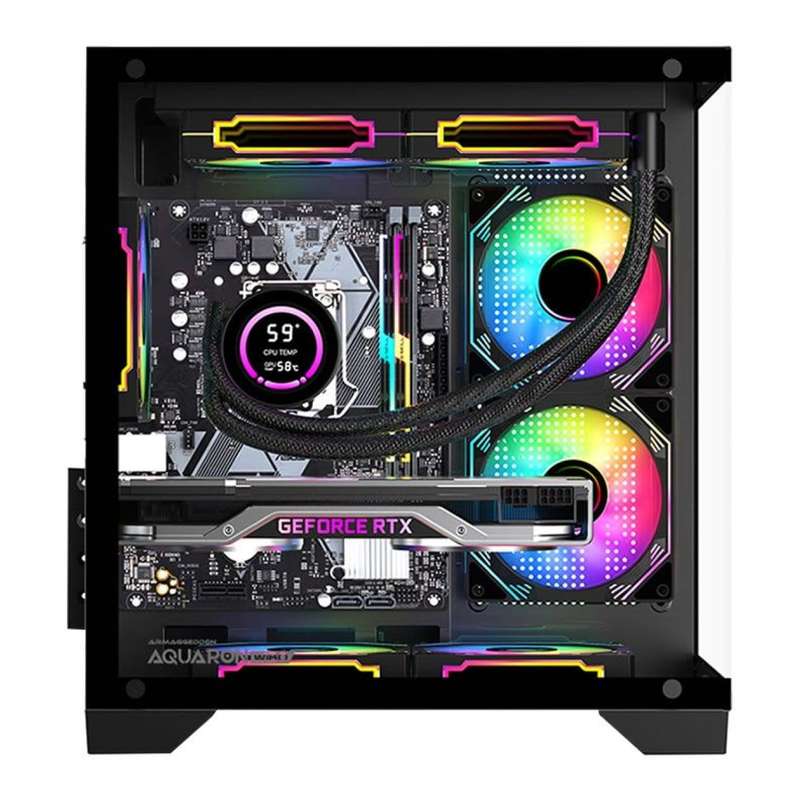 Armaggeddon Aquaron WiBO Micro-ATX Gaming Case Black AQUARONWIBOBLK