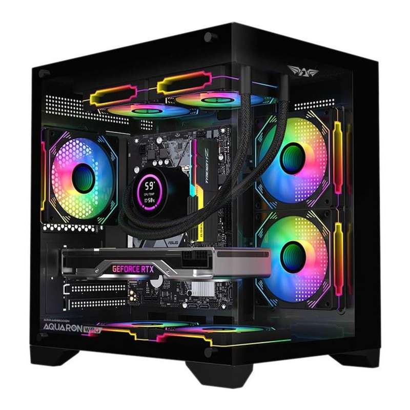 Armaggeddon Aquaron WiBO Micro-ATX Gaming Case Black AQUARONWIBOBLK