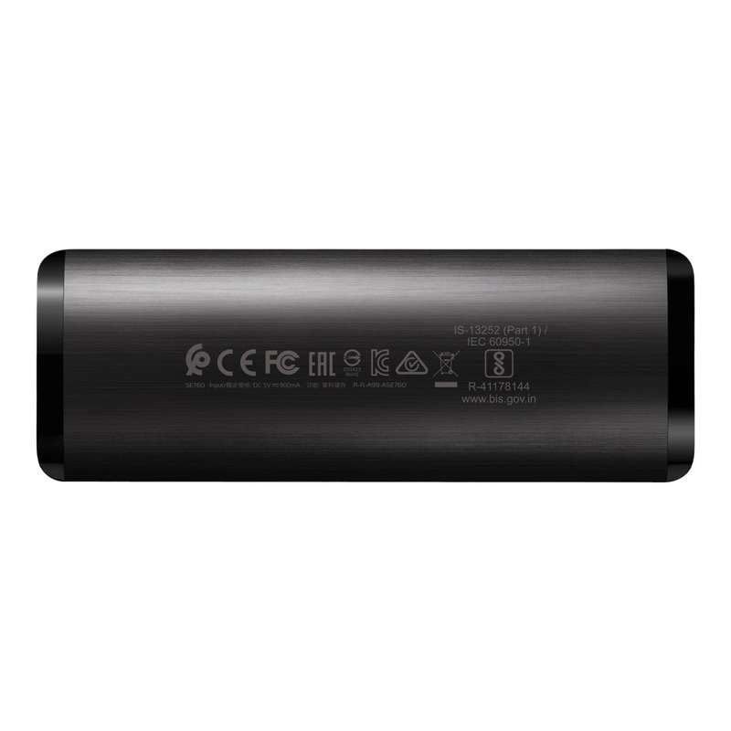 ADATA SE760 2TB Type-C 3.2 External SSD Black ASE760-2TU32G2-CBK