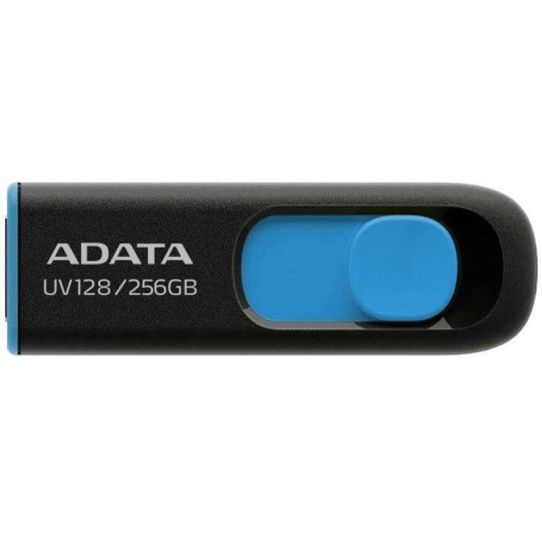 ADATA UV128 256GB Type-A Gen1 USB Flash Drive Black Blue AUV128-256G-RBE