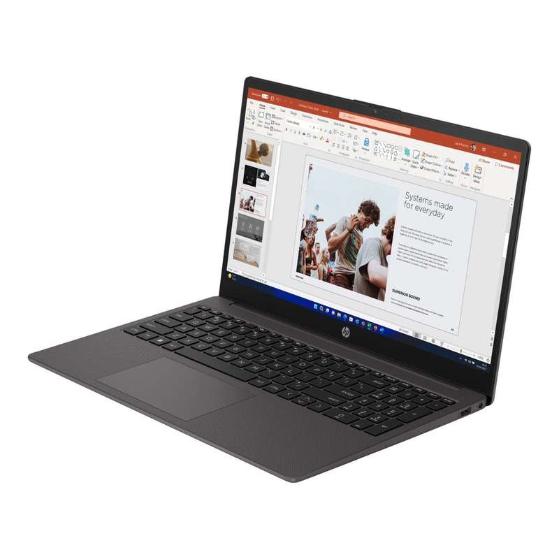 HP 250 G10 15.6-inch HD Laptop - Intel N100 256GB SSD 8GB RAM Win 11 Home Dark Ash