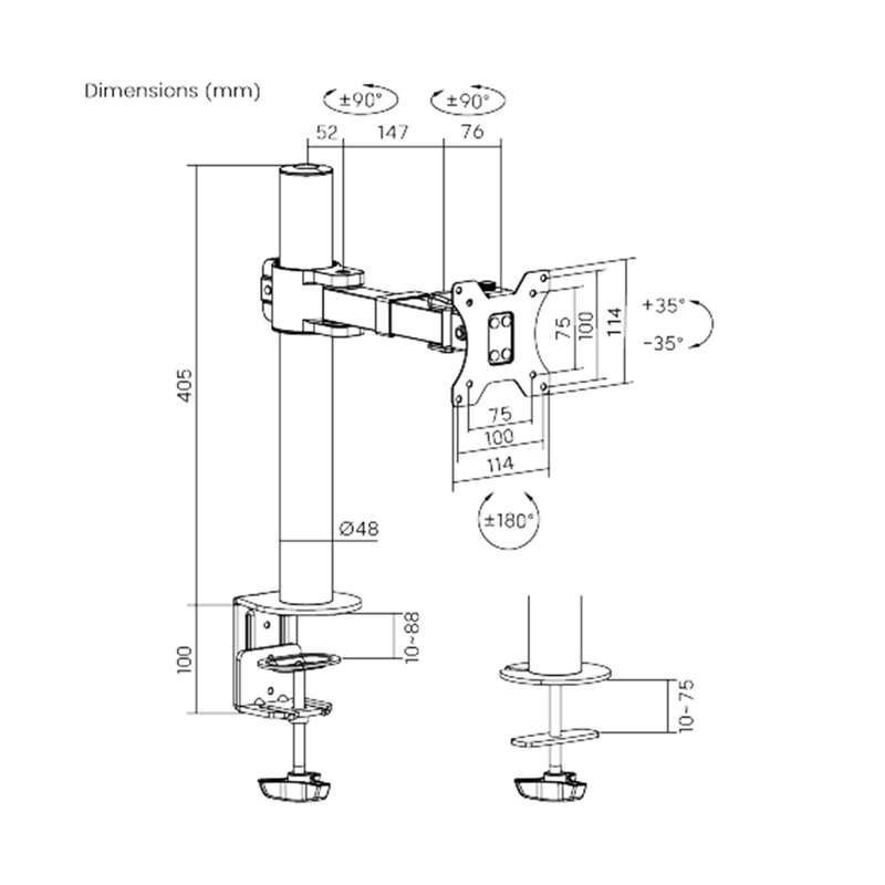 LinkQnet 17 to 32-inch Single Value Monitor Bracket BRK-LDT33-C011