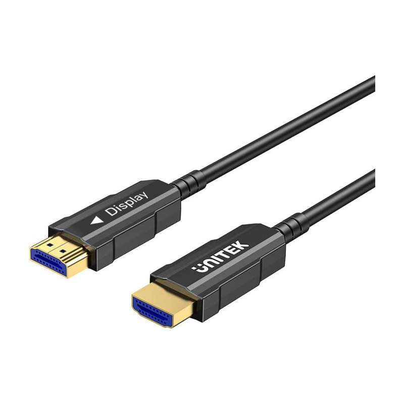 Unitek 4K 60Hz HDMI Male to Male Fibre Optic Cable 40m C11072BK-40M