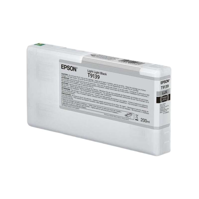 Epson T9139 200-ml Light Light Black Standard Yield Printer Ink Cartridge Original C13T913900 Sin...