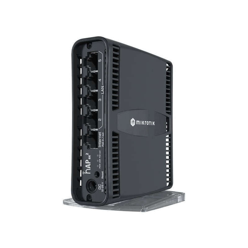 Mikrotik hAP ax2 Gigabit Ethernet Dual-band 2.4 GHz and 5 GHz Wireless Router Black C52IG-5HAXD2H...