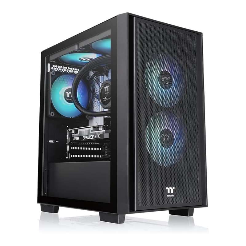 Thermaltake Versa H16 TG ARGB Micro Tower Black Gaming PC Case CA-1Y8-00S1WN-02