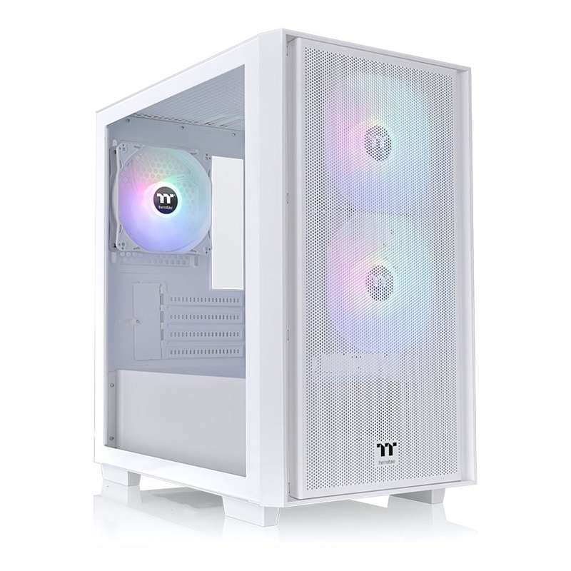 Thermaltake Versa H16 TG ARGB Micro Tower Snow Gaming PC Case CA-1Y8-00S6WN-01