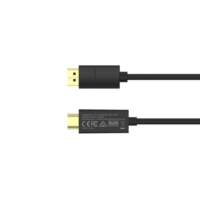 Unitek 1.8m DisplayPort to HDMI 2.0 4K Cable CAB-DP1.2-HDMI-1.8M