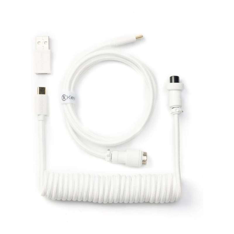Keychron Coiled Type-C Aviator Cable 1.3m White CAB-W