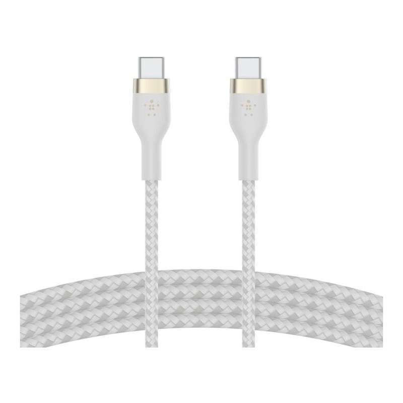 Belkin BoostCharge Pro Flex Type-C Male to Male USB Cable 1m White CAB011BT1MWH