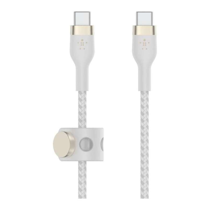 Belkin BoostCharge Pro Flex Type-C Male to Male USB Cable 1m White CAB011BT1MWH