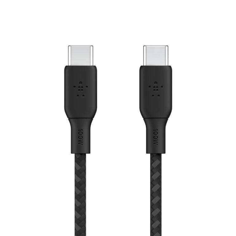 Belkin BoostCharge 100W PD USB Type-C to USB Type-C 2m Braided Cable Black CAB014BT2MBK