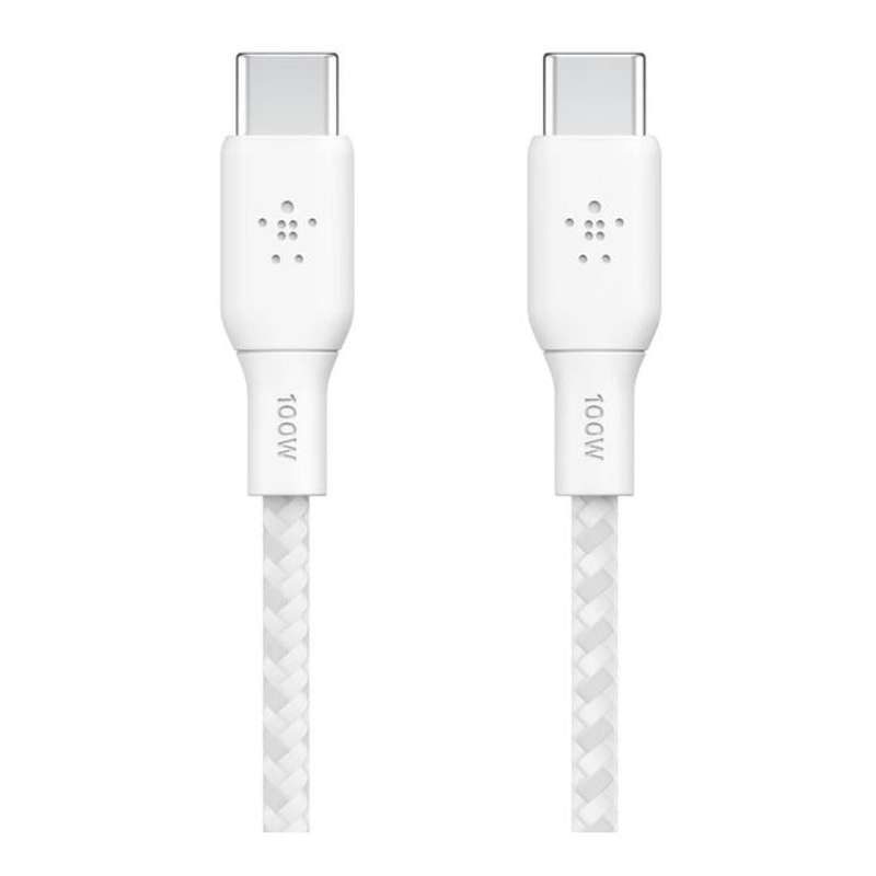 Belkin BoostCharge Type-C Male to Male USB Braided Cable 2m White CAB014BT2MWH