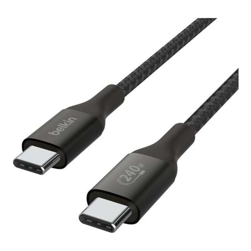 Belkin BoostCharge Type-C Male to Male USB Braided Cable 1m Black CAB015BT1MBK