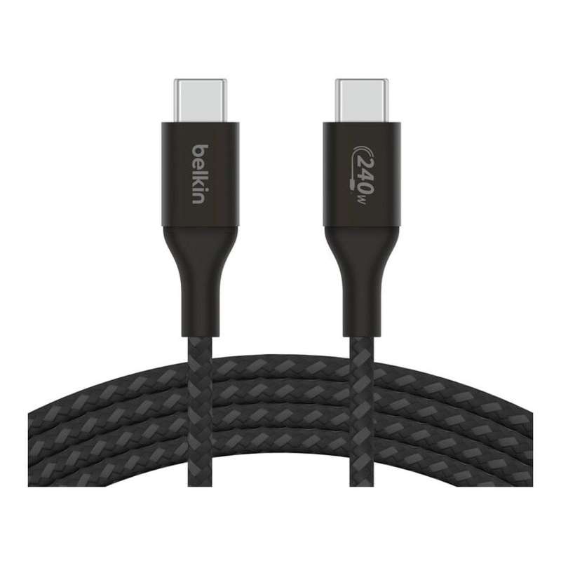 Belkin BoostCharge Type-C Male to Male USB Braided Cable 1m Black CAB015BT1MBK