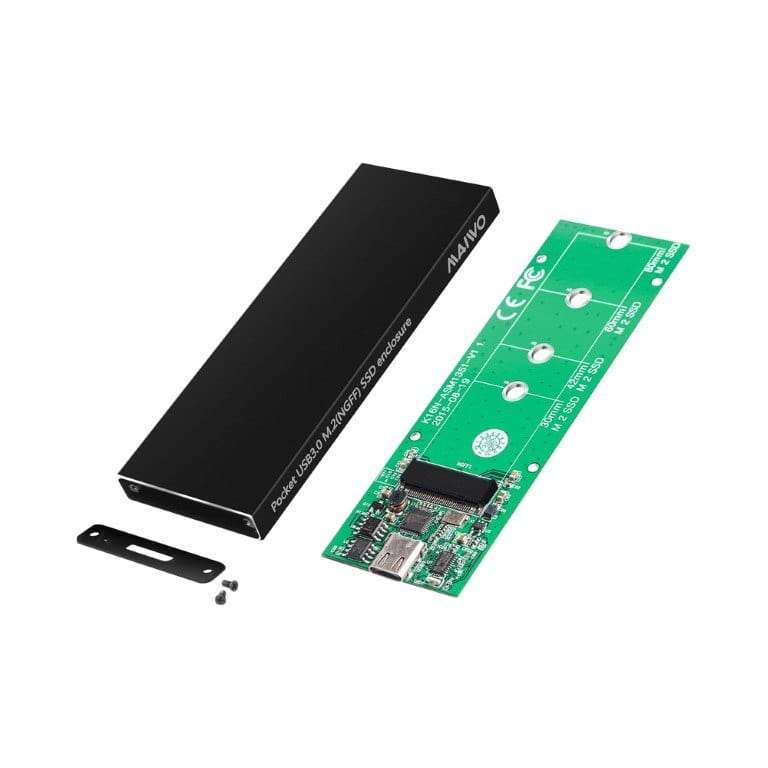 Maiwo K16NC Type-C M.2 NGFF SSD Enclosure CAS-TYPE-C-M2-SSD-BK
