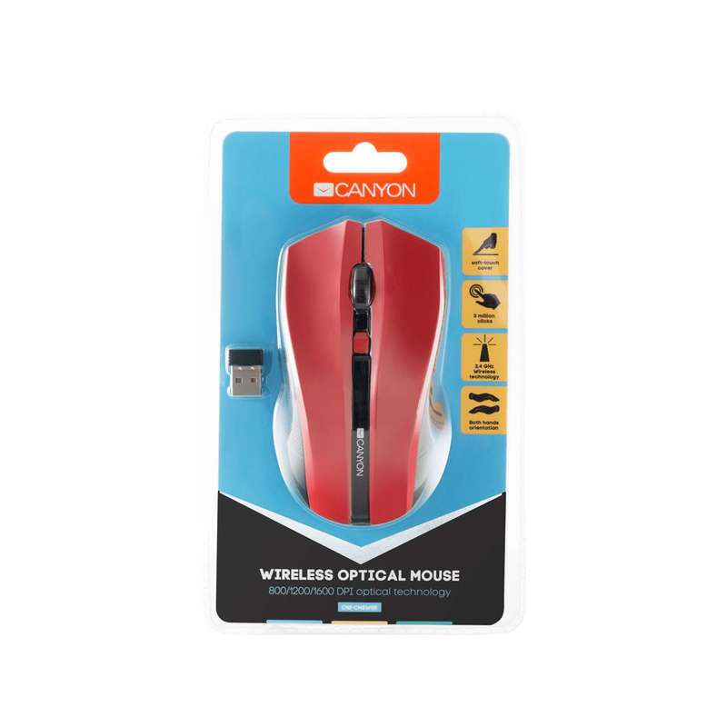 Canyon MW-5 Wireless Optical Mouse Red CNE-CMSW05R