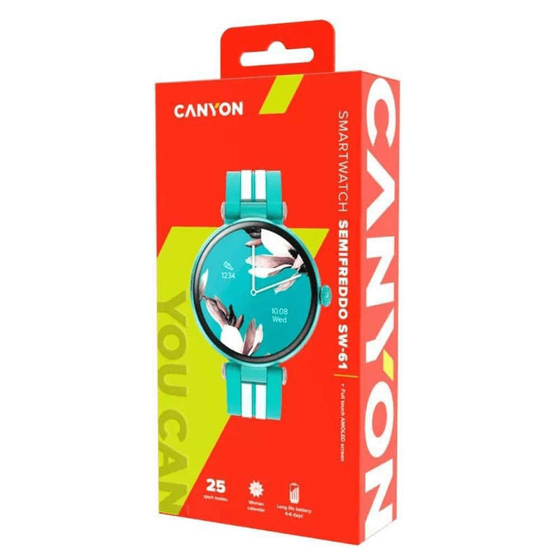 Canyon SW-61 Semifreddo Smart Watch Green CNS-SW61BL