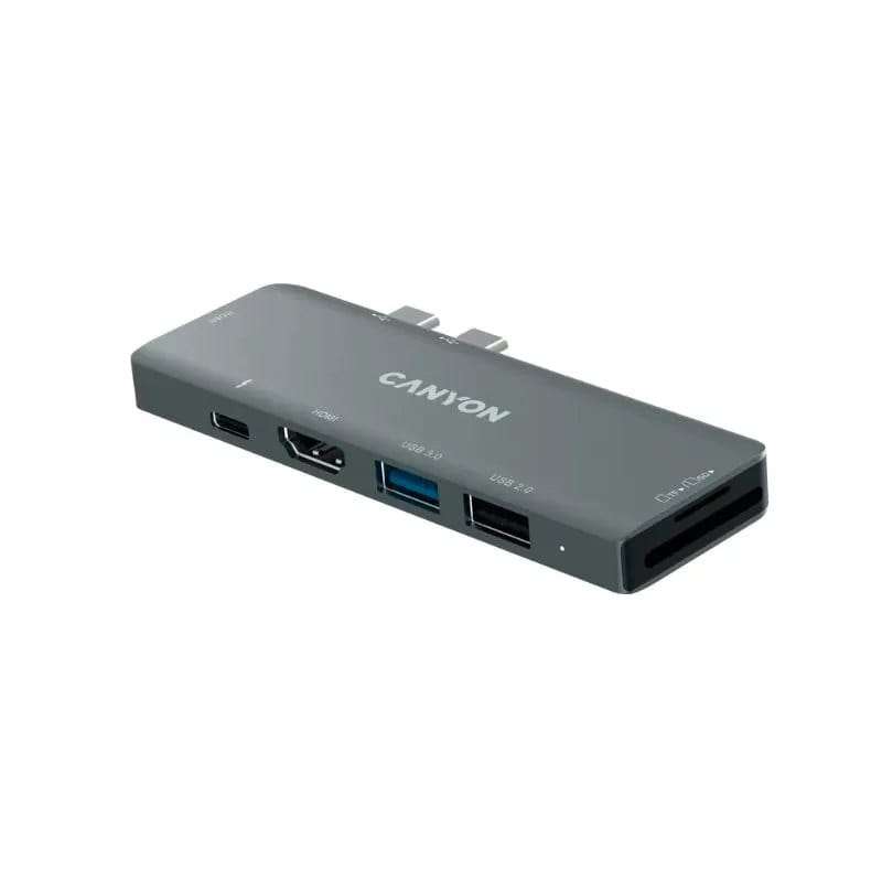 Canyon DS-5 USB 2.0 Type-C Hub for MacBook Grey CNS-TDS05B