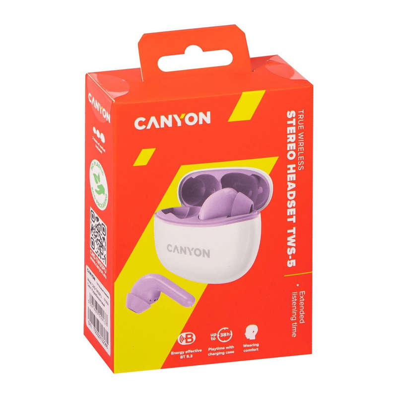 Canyon TWS-5 Wireless Bluetooth In-ear Headset Purple CNS-TWS5PU