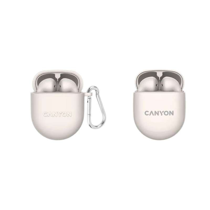 Canyon TWS-6 Bluetooth Headset with Microphone White CNS-TWS6BE