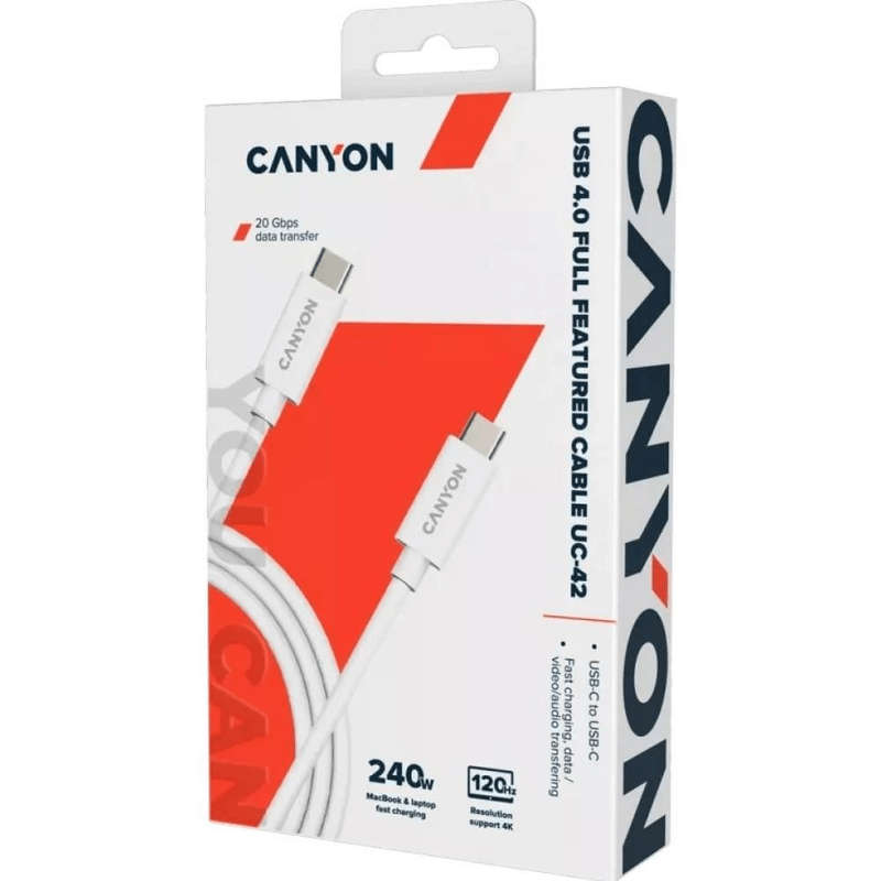 Canyon UC-42 Type-C to Type-C Cable 2m White CNS-USBC42W