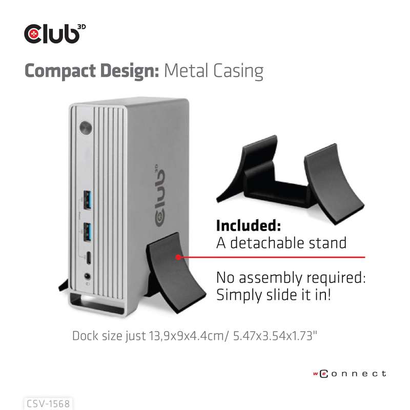 Club 3D Gen2 Type-C with Smart PD Charging Dock Station CSV-1568